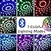ihoven Disco Ball Party Lights, 9 Colors Rotating LED Disco Stage DJ Lights Crystal Magic Light Projector Sound Activated for KTV Xmas Wedding Club Karaoke Lighting Show with Remote Control (Black)