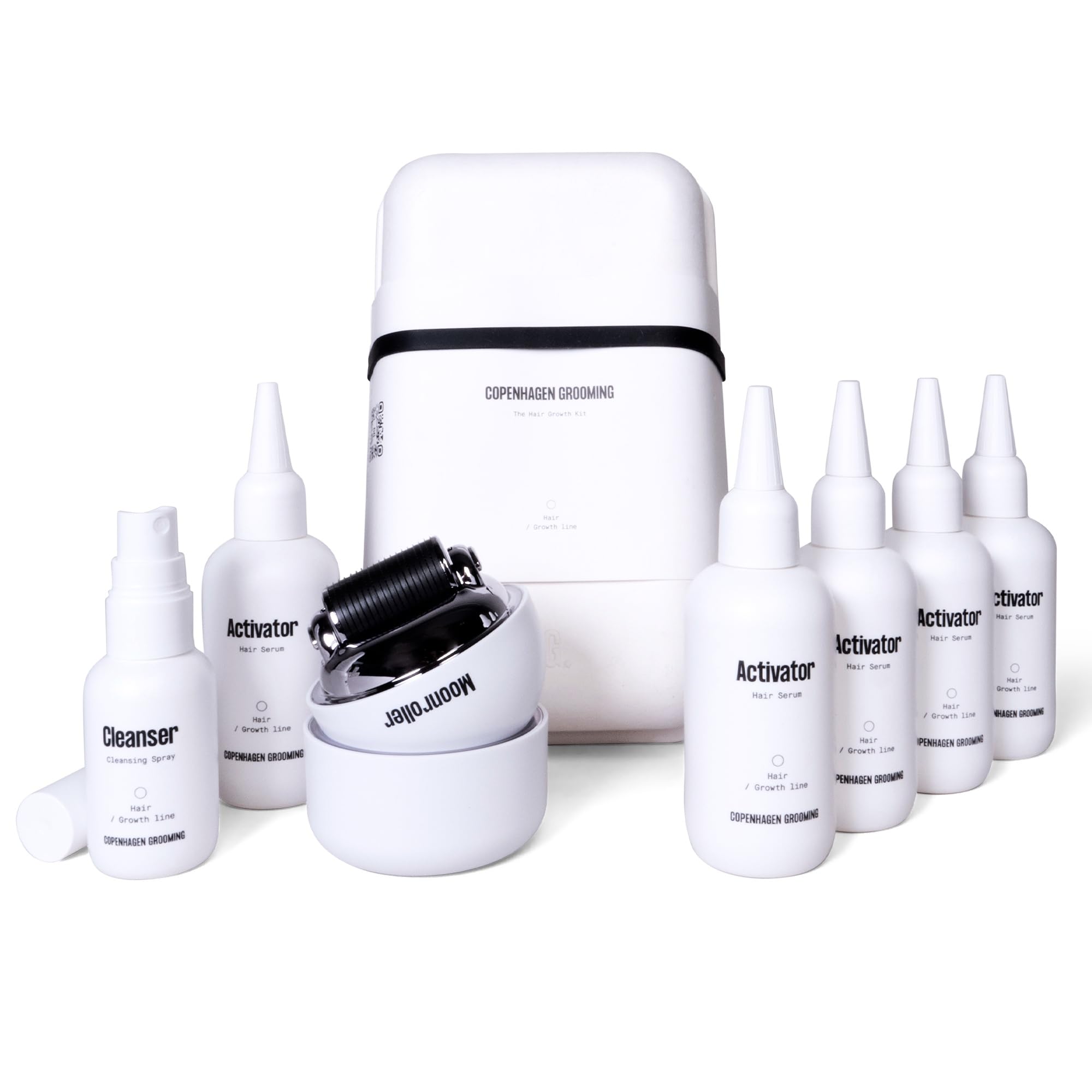 Copenhagen Grooming Hair Growth Kit w/The Activator Hair Growth Serum & The Moonroller Hair Follicle Stimulator (250 Days Supply)