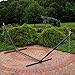 Sunnydaze Double Hammock Stand for Outside - 400-Pound Capacity Indoor/Outdoor Hammock Frame - Black Powder-Coated Finish - 15-Foot