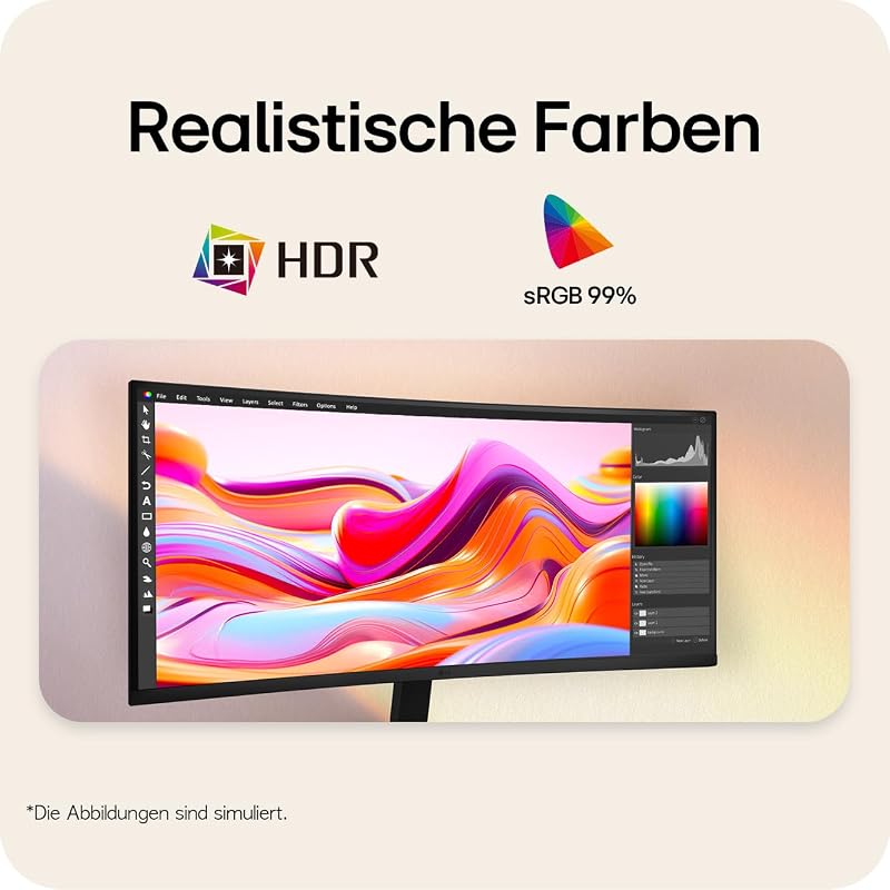 UltraWide™ 34U601B-B 34 Zoll 21:9 Curved UWQHD VA Monitor, 120Hz, HDR10, AMD FreeSync Premium, 99% sRGB, 1x HDMI 2.0, 1x DisplayPort 1.4, Schwarz