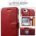 iPhone 8 Plus Case, iPhone 7 Plus Case, Pasonomi iPhone 7/8 Plus Leather Wallet Case - [Slim Fit] Vintage Flip Case Cover with Stand Function & Credit Card Slots for iPhone 8/7 Plus 5.5 inch (Red)