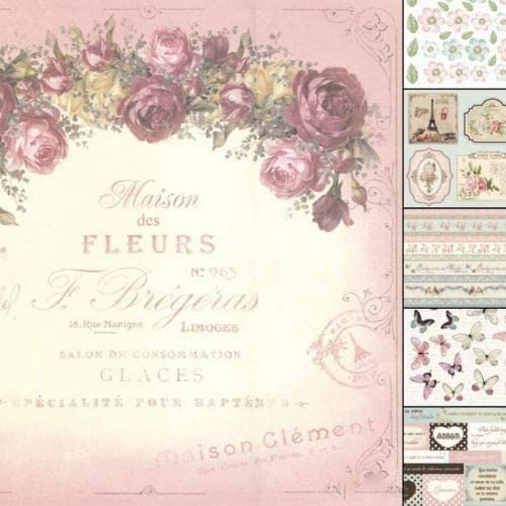 Dayka Trade Set of Scrapbooking Flowers, Multi-Colour, Taglia Unica