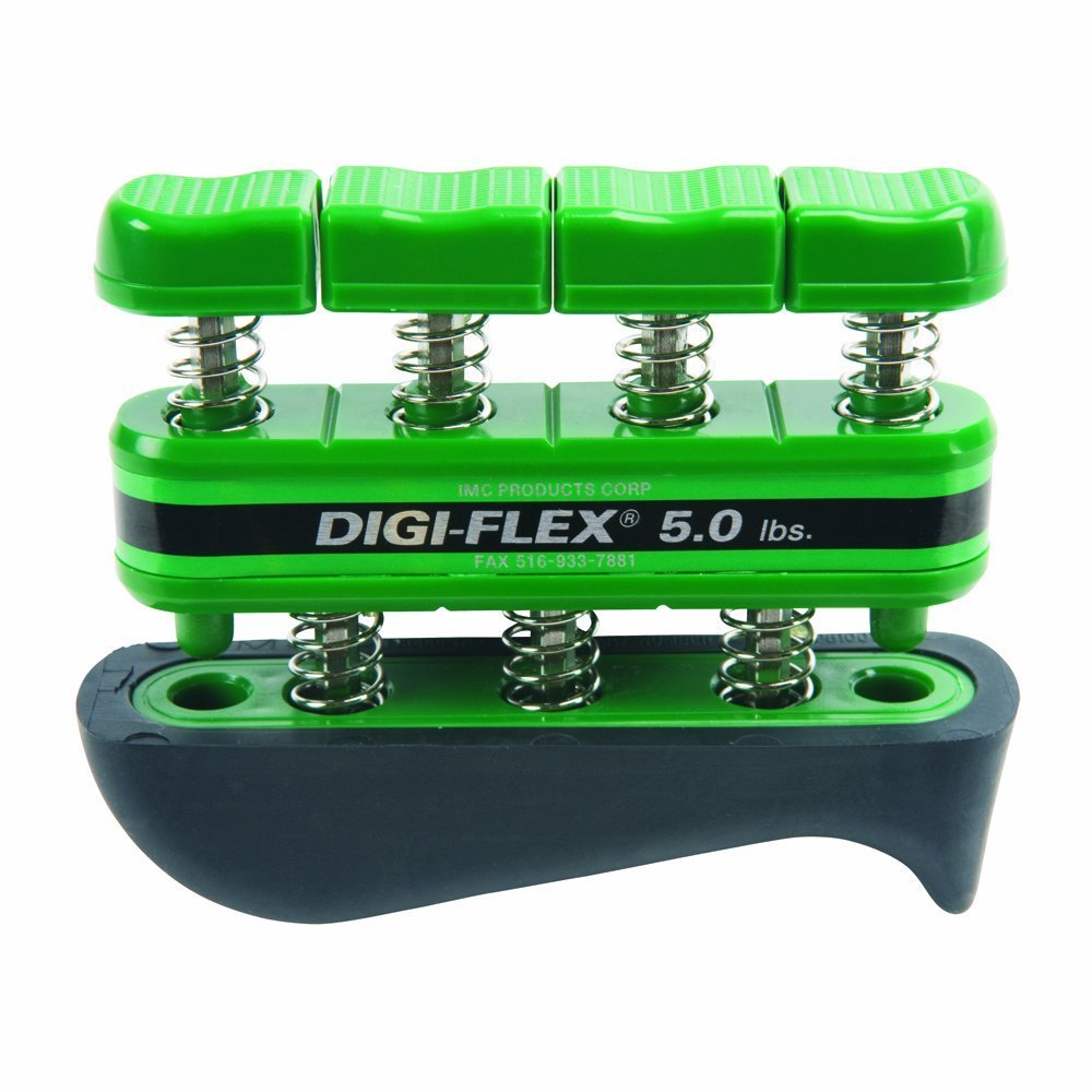 Digi-Flex Hand/Finger Exerciser, Multiple Heights Hand Grip (Green 5 lbs)
