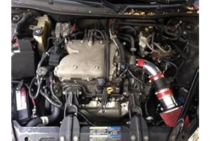 INTAKE KAI PERFORMANCE SHORT RAM AIR INTAKE KIT FOR 2006-2008 CHEVROLET IMPALA MONTE CARLO 3.5 3.5L 3.9 3.9L V6 ENGINE (RED - 2 pipes)