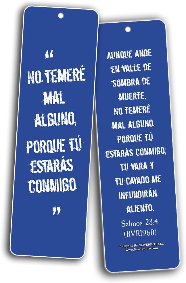 Spanish Bible Inspirational Bookmarks Cards Be Strong (60-Pack)- Jeremías 29:11 Josué 1:9 Salmos 23:4 Sunday School Homeschooling Bible Journal Craft Devocionales Cristianos en Español - Image 5