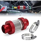 WIKIBB 1-1/2" Universal Filter Inline Heater Core Coolant Filter Red
