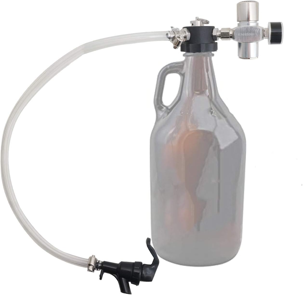 Pressurized CO2 Growler Dispenser Tap for Glass Beer Growlers（Glass