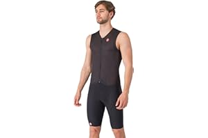 CASTELLI Men’s Sanremo 3 Suit Sleeveless, Cycling Race Swim Bike Run, Aerodynamic Triathlon Suit with Tri Seat Pad