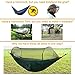 Portable Backpacking Camping Outdoor Hammock Tent Supporting up to 400 Pounds, Parachute Folding Tree Hammocks with Mosquito Net(L x W - 98 inch x 47 inch) (Dark Green)