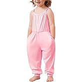 Ridge's Puddle Toddler Girls Romper - Cute Baby Summer Clothes Outfits Spaghetti Strap Sleeveless Jumpsuits with Pockets