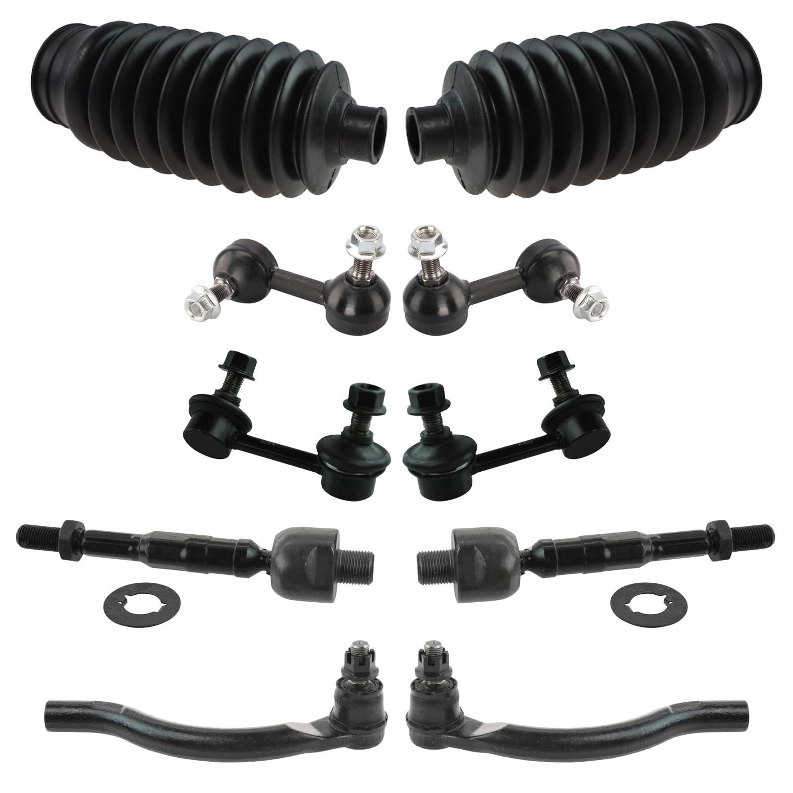 TRQ Front & Rear Steering & Suspension Kit Compatible with 2006-2011 Honda Civic