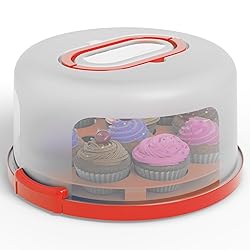 Cake Cupcake Carrier with Lid and Handle + Cake