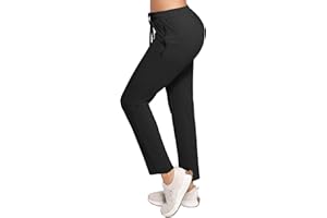 Cosmolle Women Golf Pants Lightweight Joggers Drawstring Pants Stretch Work Pants with Zipper Pockets for Athletic, Travel
