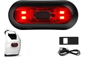 JIAN BOLAND Bike Helmet Light, Motorcycle Helmet Brake Light/Bike Bicycle LED Safety Warning Helmet Lights for Night Riding, Rechargeable Battery & IPX6 Waterproof