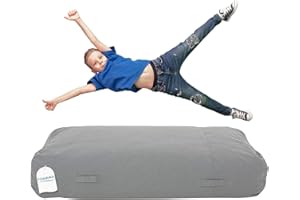 Foamma Crash Pad 15" x 44" x 72", Charcoal - Sensory Crash Pad Mat with Foam Blocks for Kids and Adults to Jump, Play or Relax - Bean Bag Bed for Indoor and Outdoor, Large Floor Pillow