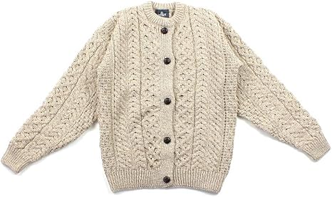 Amazon アランウーレンミルズ ニットカーディガン アランニット レディース ベージュ 077 F フリー カーディガン ボレロ 通販