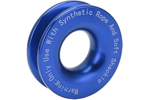 Winch Snatch Recovery Ring 41000lbs Breaking Strength Soft Shackle 7/16in 1/2in with 3/16in 1/4in 3/8in Ropes Trucks SUVs ATV
