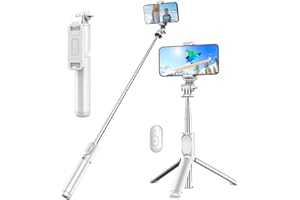Selfie Stick Tripod with Detachable Wireless Remote, KzomKzoo 4 in 1 Extendable Portable Bluetooth Selfie Stick & Phone Tripo