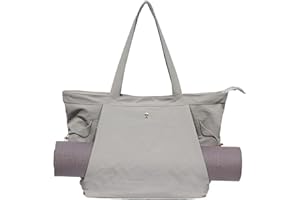 ESVAN Yoga Tote Bag for Women Shoulder Bags Drawstring for Office Workout Travel Carryall Pilates Gym and Beach