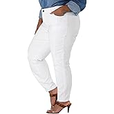 Agnes Orinda Women's Plus Size Jeans Washed Stretchy Skinny Jean Classic High Rise Casual Jeggings Denim Pants