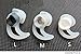 New Replacement Noise Isolation Earbuds 3 Pairs (S, M, L) with Extra Layer Comfort Eartips for Bose QC20 QC20i SoundSport SIE2 SIE2i IE2 IE3 In Ear Earphones (White)