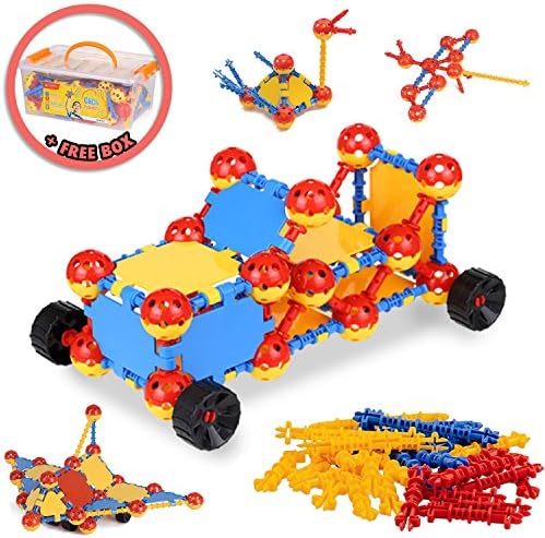 LIVEWELL Kids Click Builders Construction Building Toy - Set Stimulates STEM Learning - Educational Puzzle to Engage The Mind - STEM Toys for 3 4 5 6 7 8 9 Year Olds and Up