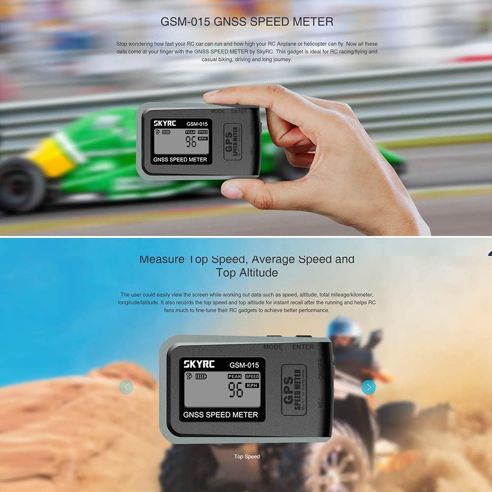 Compteur De Vitesse Moto Par Satellite SKYRC GSM-015 GNSS GPS Compteur de vitesse pour Drones RC FPV