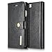 Leather Bifold Wallet Phone Case Magnetic Back Case Protective Flip Cover with Card Slots for Iphone/Samsung