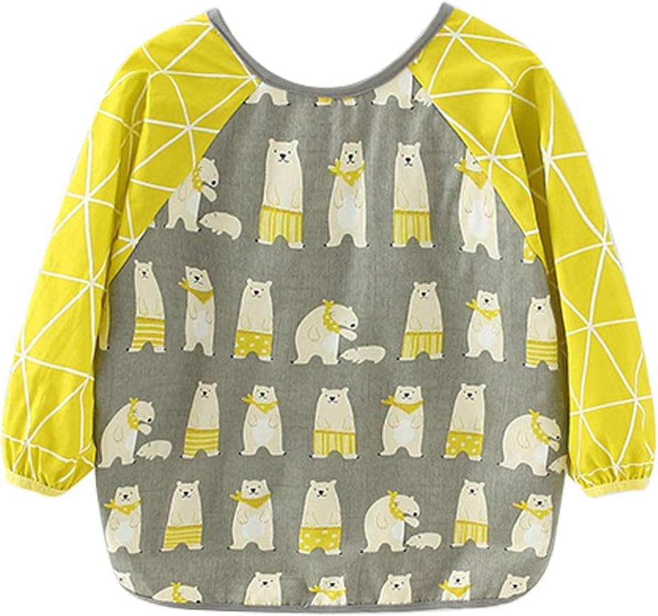 Happy Cherry Tablier Blouse De Peinture Enfant Bebe Ecole Maternelle Bavoir Repas Etanche Tablier Pur Fille Garcon 1 2ans Motif Alpaca Bleu Bebe Puericulture Le Repas De Bebe Bhattbros Com