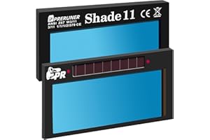PRERUNER HD Shade 11 2x4 1/4 Auto Darkening Welding Lens, Ture Color Technology 2x4 Welding Lens, Welding Lens Auto Darkening Replacement for a Sugar Scoop Welding Hood or Pancake Welding Hood