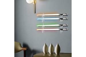 TOOKNIN 2 Pairs of Lightsaber Wall Mounts,Lightsaber Stand Wall Display,Acrylic Lightsaber Mount for Wall,Suitable for Sword and Lightsaber Placement Display(Transparent)