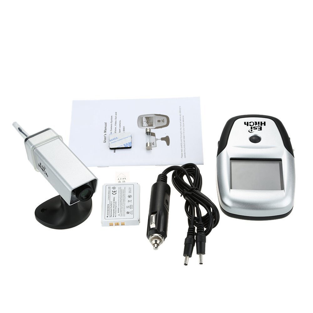 Reversing Camera Wireless Vehicle Backup Camera with Battery Water Proof IR Night Digital Interference Free for Caravan Trailer Hitch with 2.5\