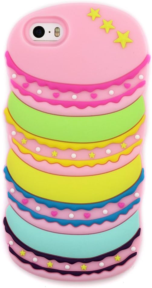 iPhone 5S Case, iPhone 5 Case, iPhone 5C Case, iPhone SE Case, Cute Cartoon Rainbow Food Cookies Shaped Soft Silicone Rubber Protector Skin Cover for iPhone 5S 5 5C SE (iPhone 5/5S/5C/SE)