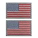 2 pieces Tactical USA Flag Patch -Subdued Silver- American Flag Embroidered Red Border US United States of America Military Uniform Emblem Patches