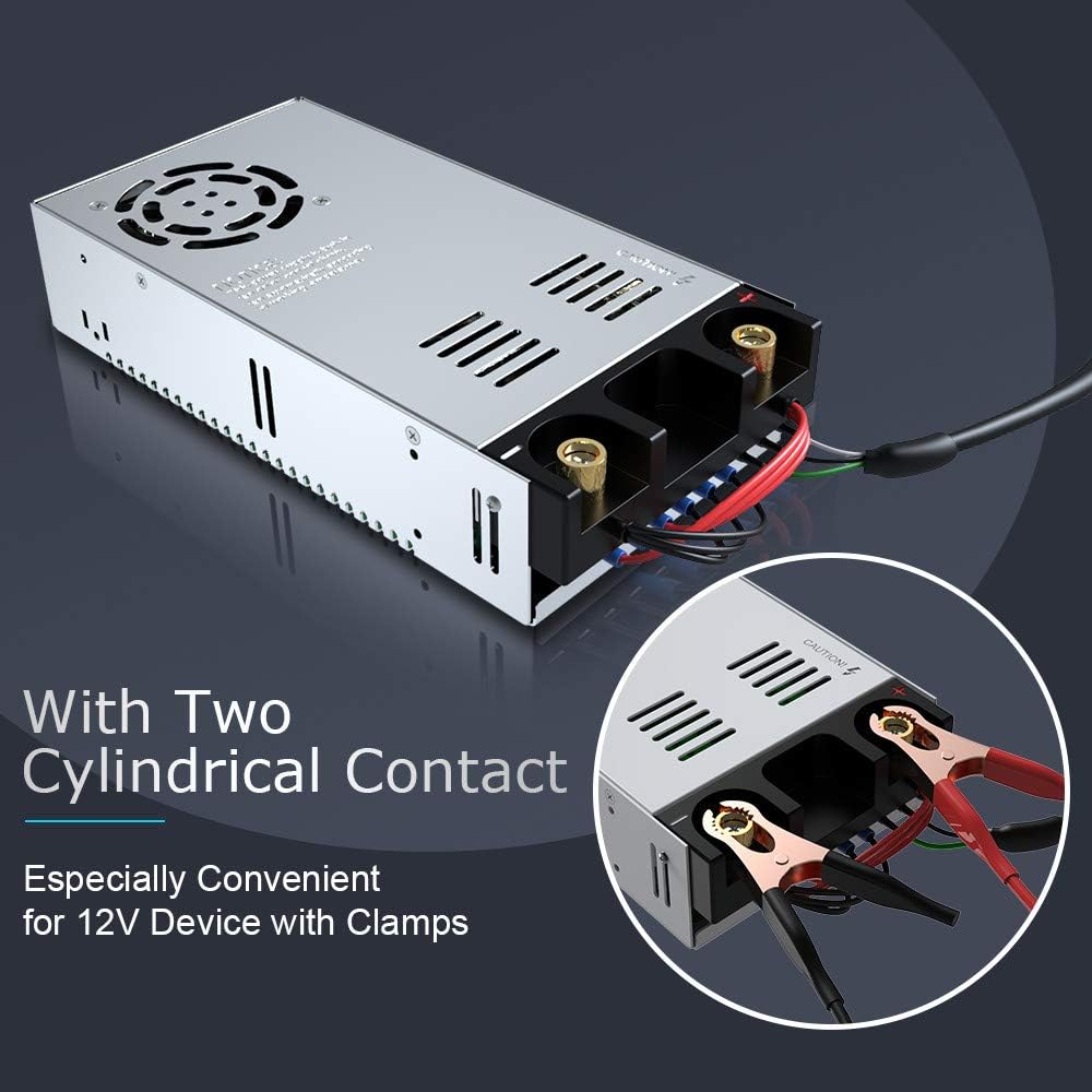SMPS 110V AC to 12V DC Converter Power Supply Adapter Switch Transformer Max 50A 600W (New Version): Home Audio & Theater