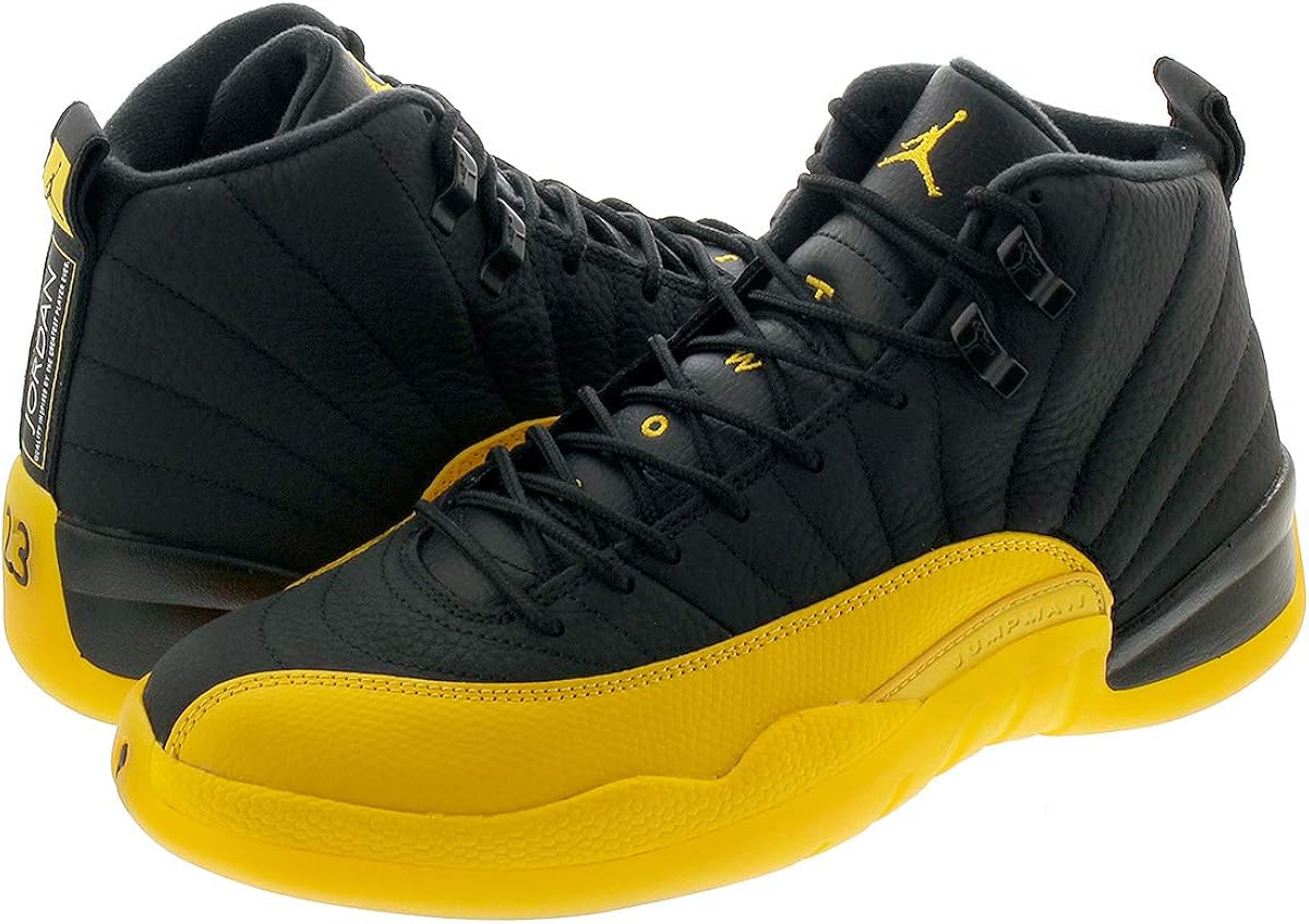 retro 12 black and gold