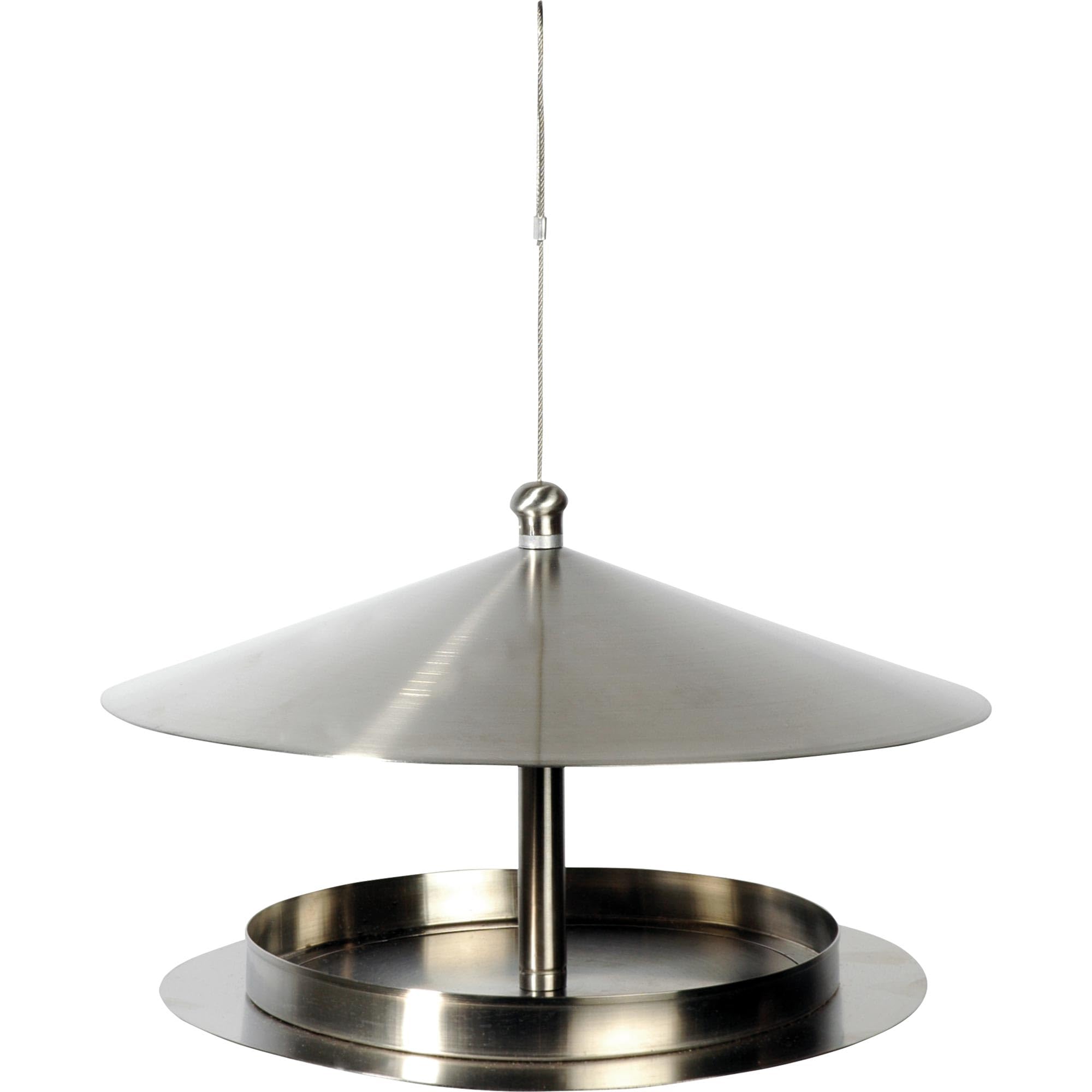 Luxus-Vogelhaus 11600 Round Design Bird House Silver Gloss Stainless Steel with Wire for Hanging