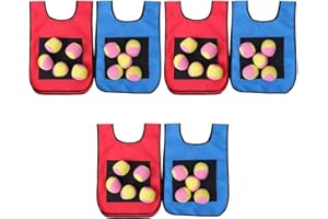 SAFIGLE 36 Pcs Kids Sticky Ball Vest Set for Dodgeball Games, Ball Toss Game Props, Includes Sticky Jersey Vests and Soft Foam Dodgeballs Ball and Catch Game Dodgeball Game Dodgeball Game Vests