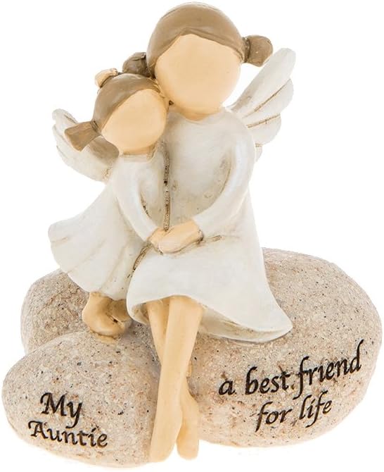 My Auntie is A Best Friend for Life Sentimental Pebble Gift White