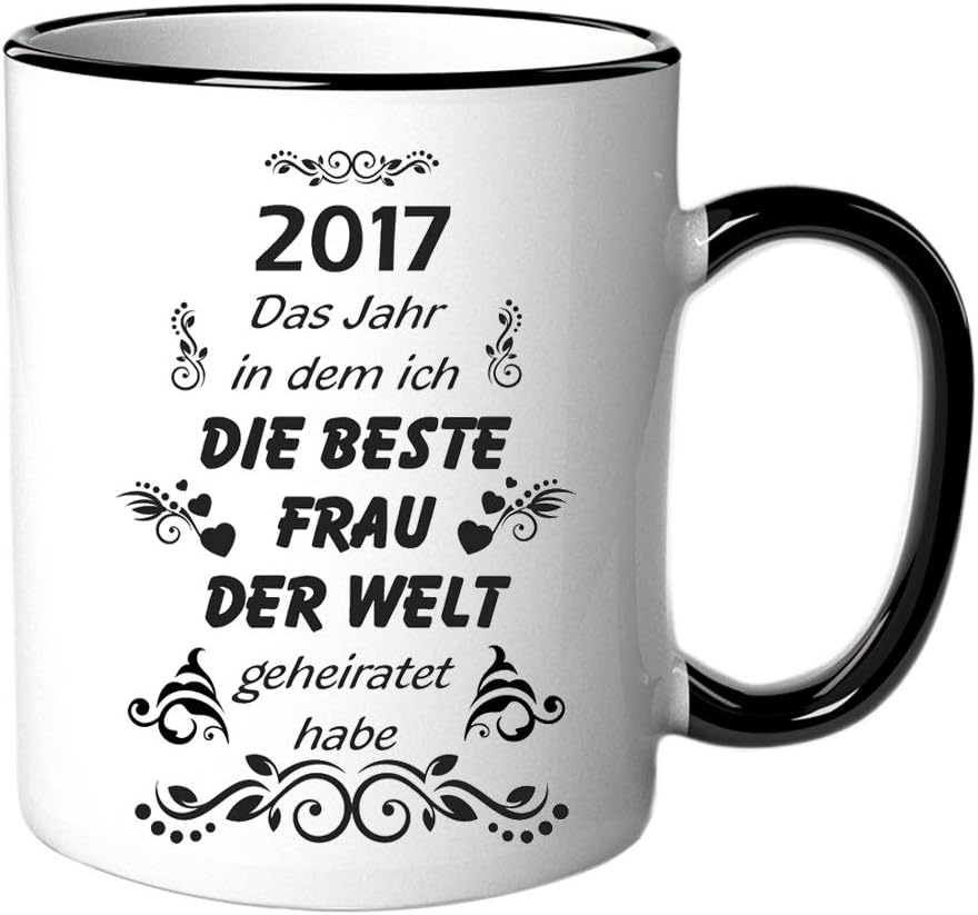 Amazon.de Tasse mit Spruch/Schriftzug"2017 Das Jahr in dem ich die