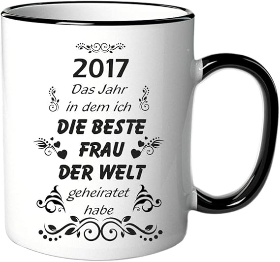 Amazon.de Tasse mit Spruch/Schriftzug"2017 Das Jahr in dem ich die