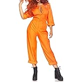 Michellecmm Halloween Jail Costume Prisoner Jumpsuit Prison Costume Orange Uniform Jail Pants Inmate Criminal Cosplay Outfits