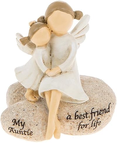 GEULLBRY My Auntie Is A Best Friend For Life Pebble Gift White
