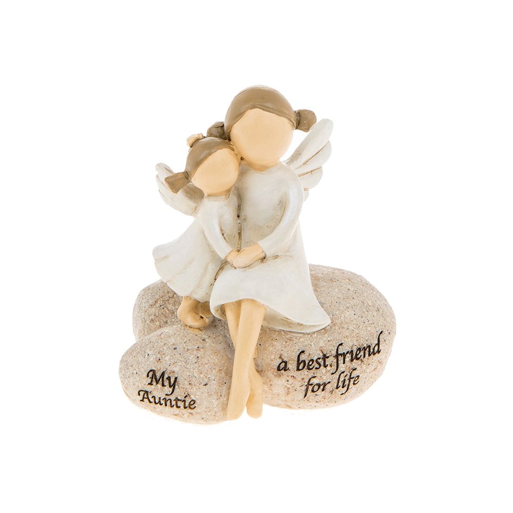 My Auntie is A Best Friend for Life Sentimental Pebble Gift, White