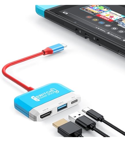 Switchケーブル Amazon.com: GKEAPZA 3-in-1 Mini Switch TV Dock with 4K HDMI USB