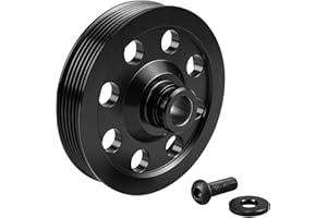 Bevinsee 5" Small Diameter Power Steering Pulley Compatible with Chevy Vortec Power Steering Pump 1999-2013