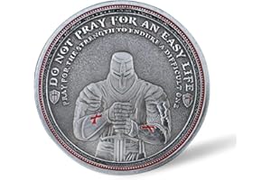 RUMKOU The Knight Templar Coin Red Cross Religious Challenge Coin (Single Coin)