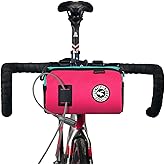 YSUJUAN Bike Handlebar Bag Handy Front Bike Bags Handlebar Storage Pouch Pack with Shoulder Strap Little Mountain Road Bike Barrel Bag (Watermelon red, 1.5 L)