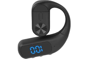 Bewinner Bluetooth Stereo Ear Hook Earpiece Flexible Rotatable Single Ear Sport Earphone with Mic, Black, 1pc for Outdoor Act