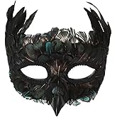 Amazon.com: tmroeet Costume Masks Feather Animal Mask Masquerade Bird ...